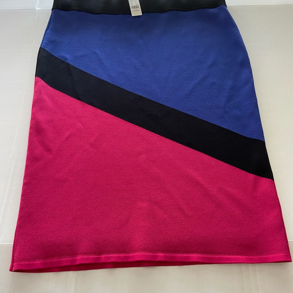 New York & Company XXL Skirt Blue Black and Pink nwt